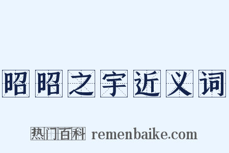 昭昭之宇近义词是什么意思的图片